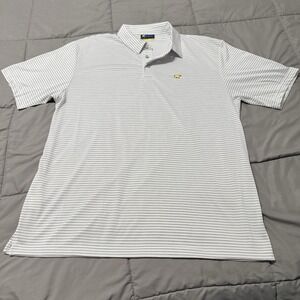 Perry Ellis Jack Nicklaus Men's Golf Polo Shirt XL Striped White Black